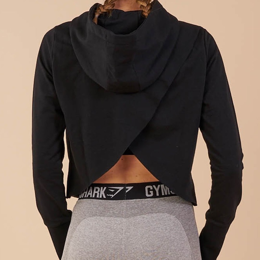 Gymshark Open Back hoodie (S) in Black